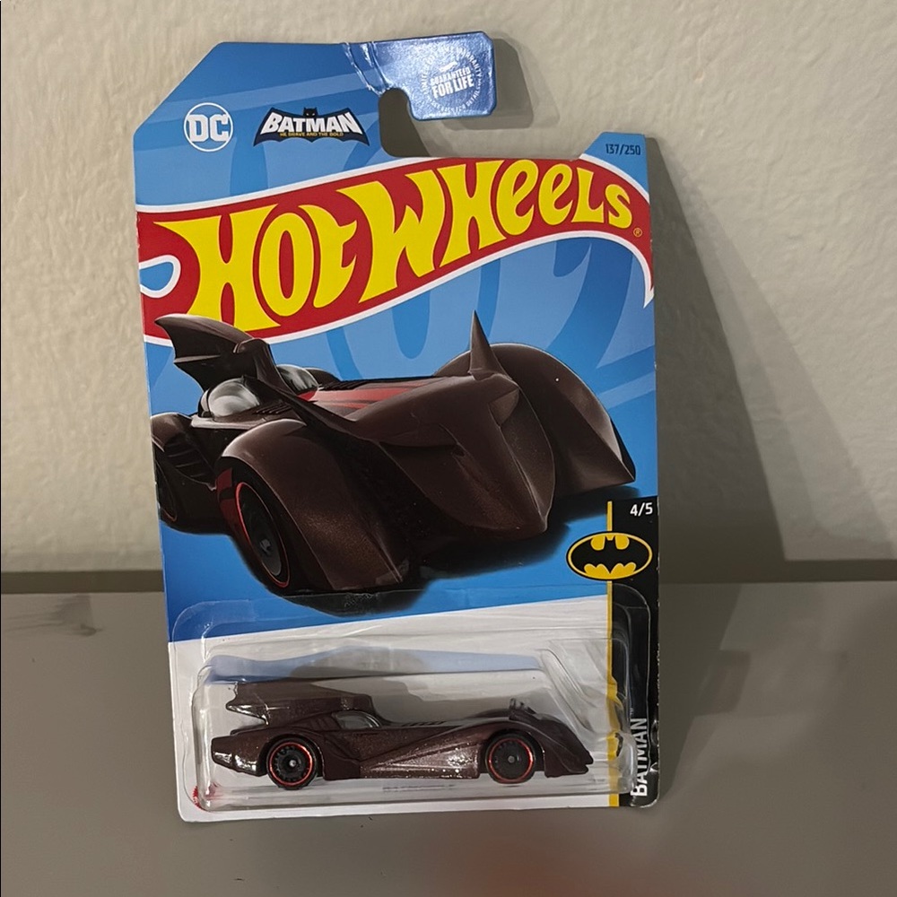 NWT Hot Wheels maroon Batmobile 4/5 in series